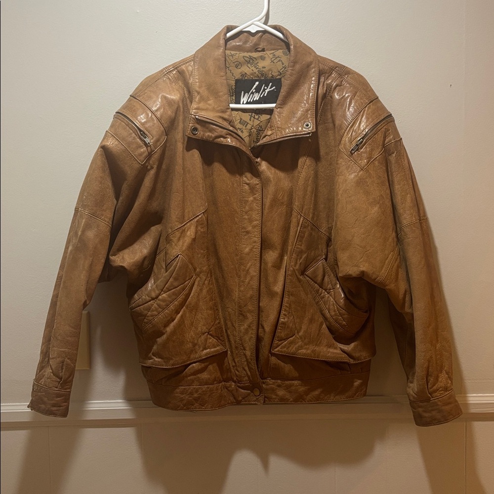 Vintage 90’s Brown Leather Jacket